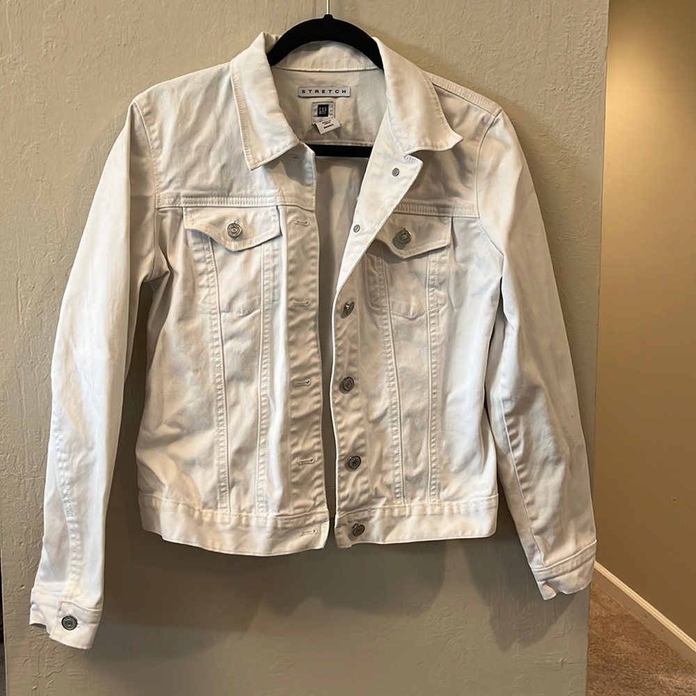 White jean jacket